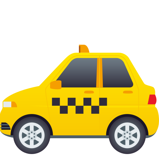 Taxi as drawn by JoyPixels in 6.0