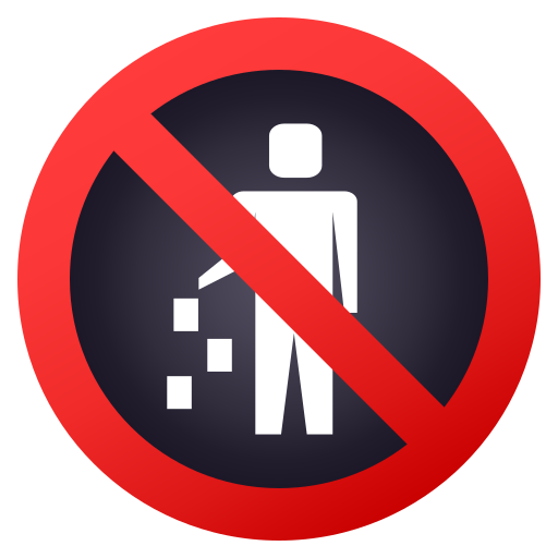 No Littering as drawn by JoyPixels in 6.0