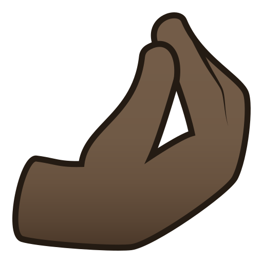 Pinched Fingers: Dark Skin Tone, the design in this release