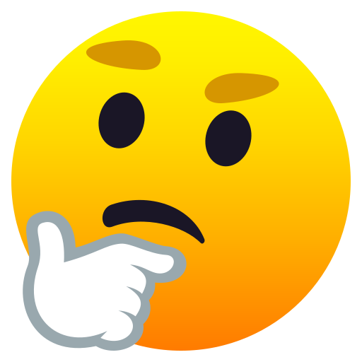 Thinking Face as drawn by JoyPixels in 6.0