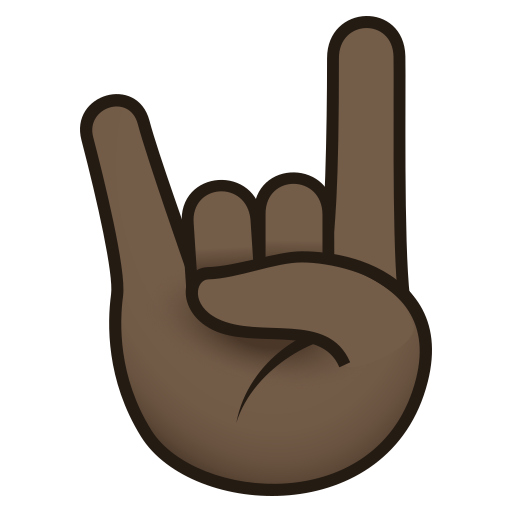 Sign of the Horns: Dark Skin Tone, the design in this release