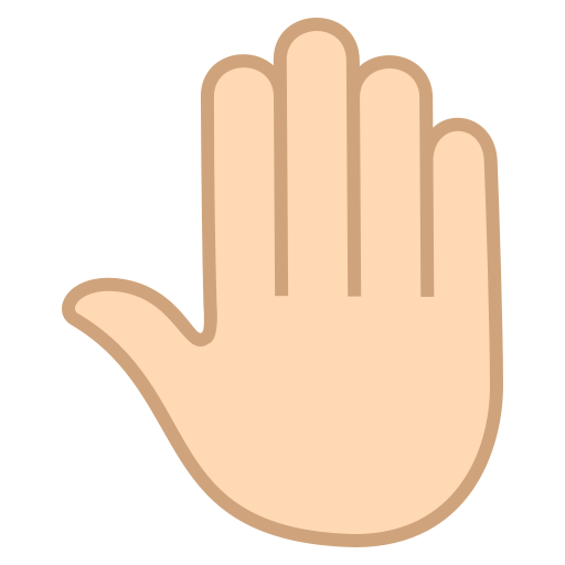 Raised Back of Hand: Light Skin Tone, the design in this release