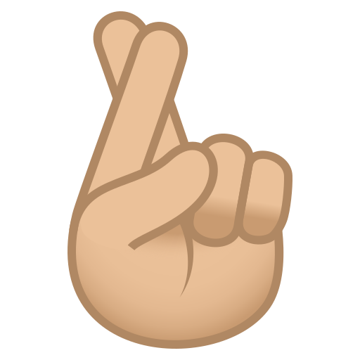 Crossed Fingers: Medium-Light Skin Tone, the design in this release