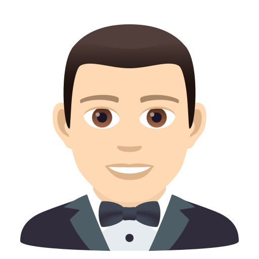 Man in Tuxedo: Light Skin Tone, the design in this release