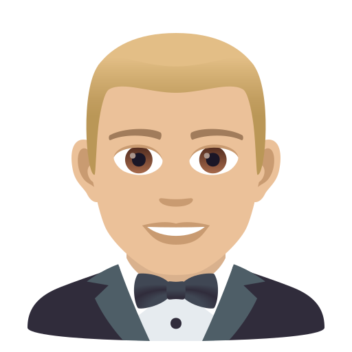 Man in Tuxedo: Medium-Light Skin Tone, the design in this release