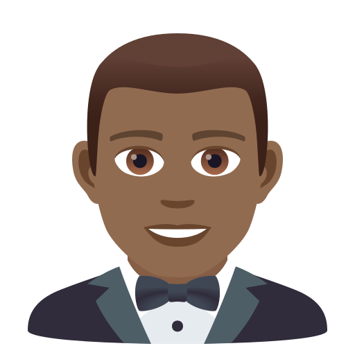Man in Tuxedo: Medium-Dark Skin Tone, the design in this release