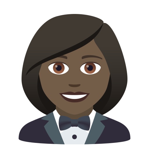Woman in Tuxedo: Dark Skin Tone, the design in this release