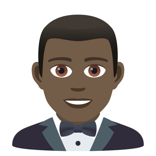 Man in Tuxedo: Dark Skin Tone, the design in this release