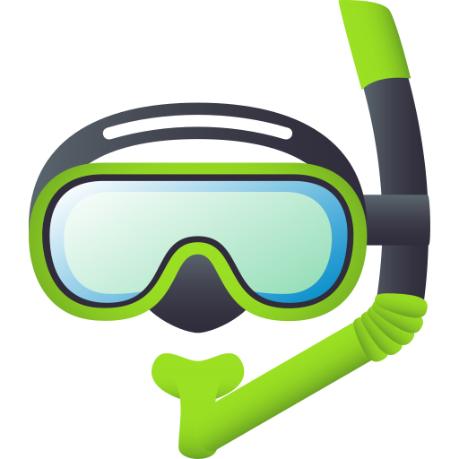 Diving Mask as drawn by JoyPixels in 6.0