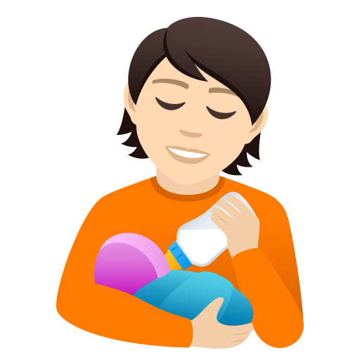 Person Feeding Baby: Light Skin Tone, the design in this release