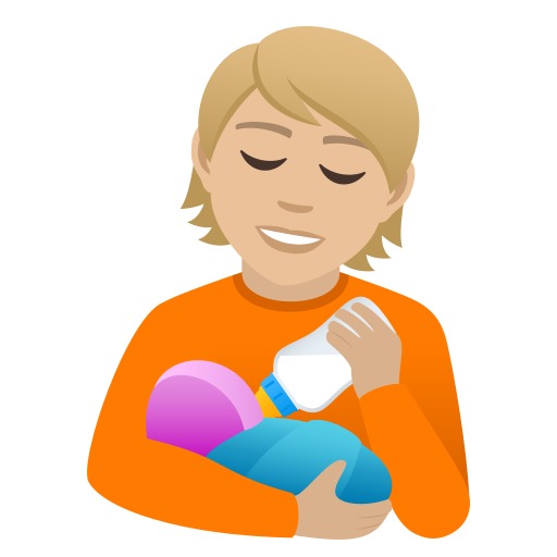 Person Feeding Baby: Medium-Light Skin Tone, the design in this release