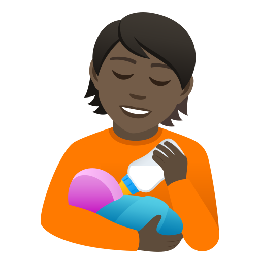 Person Feeding Baby: Dark Skin Tone, the design in this release