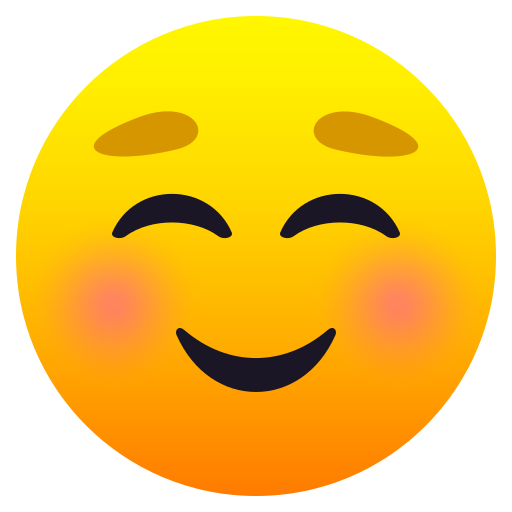 Smiling Face as drawn by JoyPixels in 6.0
