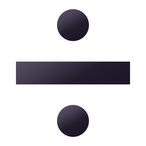 Divide as drawn by JoyPixels in 6.0