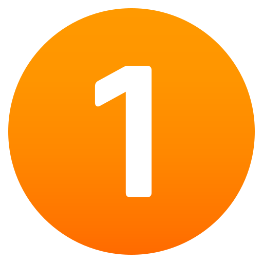 Digit One as drawn by JoyPixels in 6.0