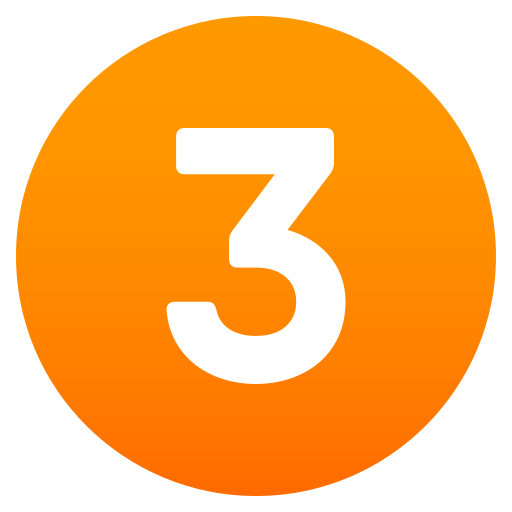 Digit Three as drawn by JoyPixels in 6.0