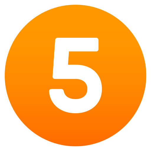 Digit Five as drawn by JoyPixels in 6.0