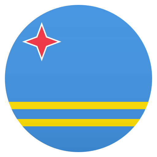 Flag: Aruba as drawn by JoyPixels in 6.5