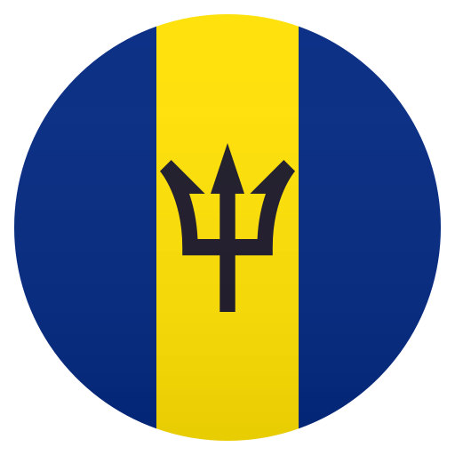 Flag: Barbados as drawn by JoyPixels in 6.5