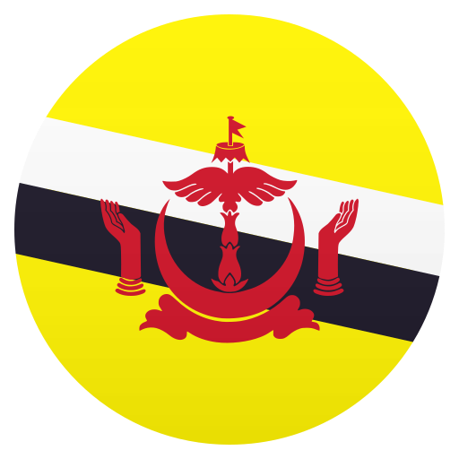 Flag: Brunei as drawn by JoyPixels in 6.5