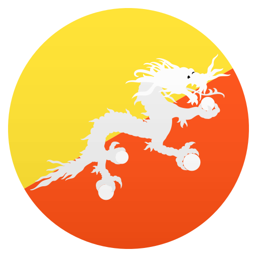 Flag: Bhutan as drawn by JoyPixels in 6.5