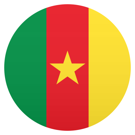 Flag: Cameroon as drawn by JoyPixels in 6.5