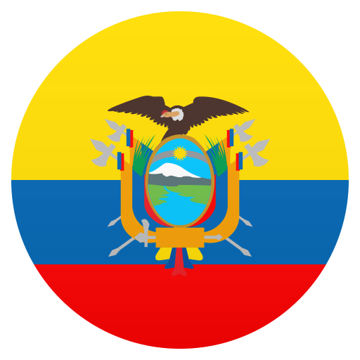 Flag: Ecuador as drawn by JoyPixels in 6.5