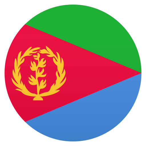 Flag: Eritrea as drawn by JoyPixels in 6.5