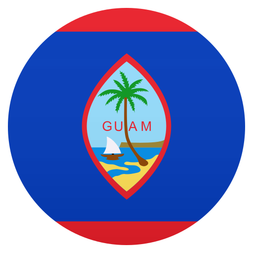 Flag: Guam as drawn by JoyPixels in 6.5