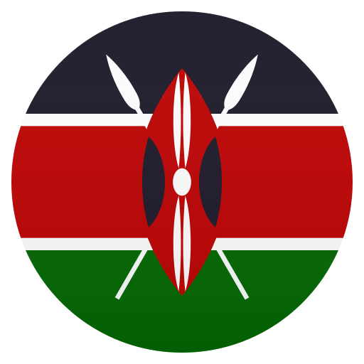 Flag: Kenya as drawn by JoyPixels in 6.5