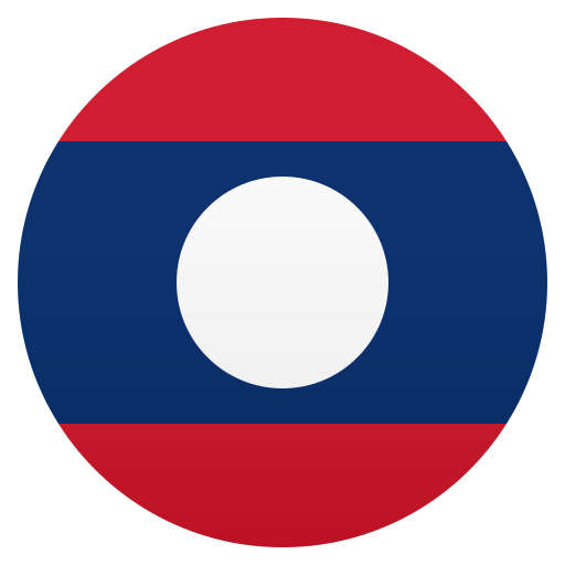 Flag: Laos as drawn by JoyPixels in 6.5