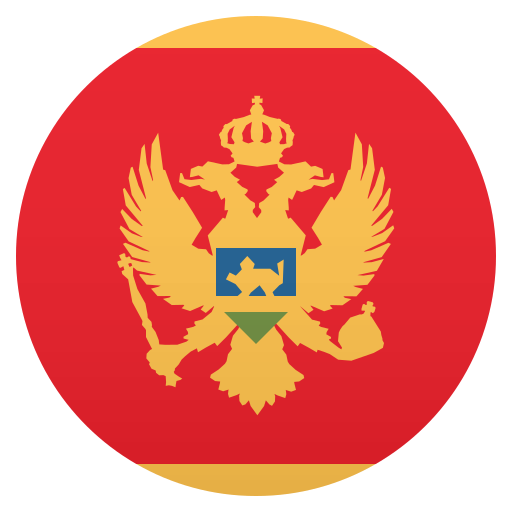 Flag: Montenegro as drawn by JoyPixels in 6.5