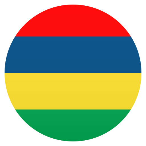 Flag: Mauritius as drawn by JoyPixels in 6.5
