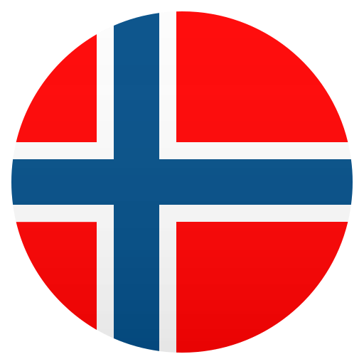 Flag: Norway as drawn by JoyPixels in 6.5