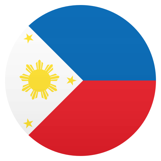 Flag: Philippines as drawn by JoyPixels in 6.5