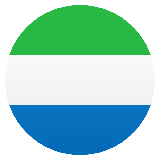 Flag: Sierra Leone as drawn by JoyPixels in 6.5