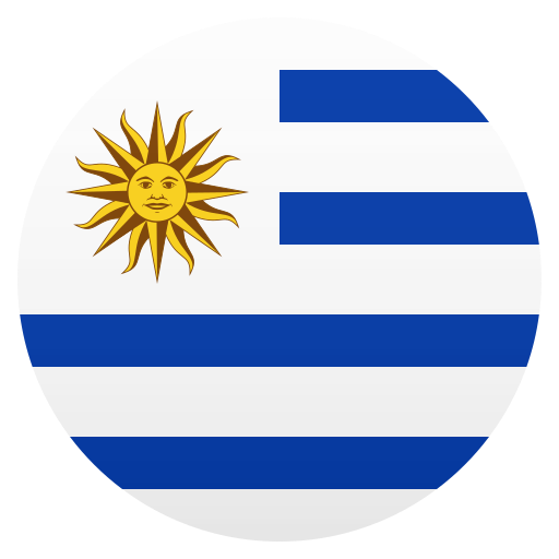 Flag: Uruguay as drawn by JoyPixels in 6.5