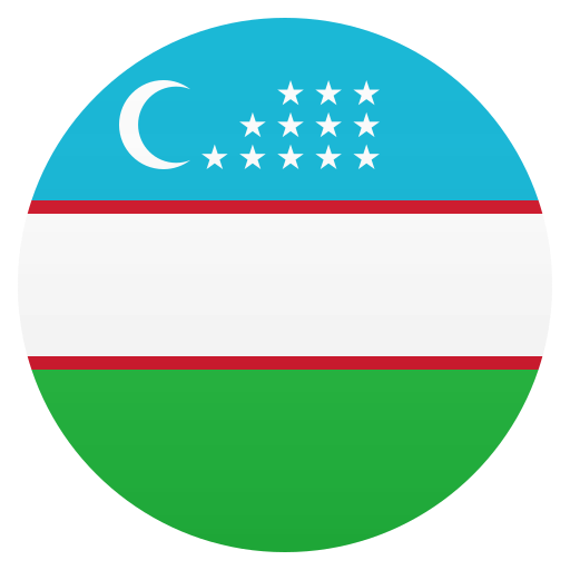 Flag: Uzbekistan as drawn by JoyPixels in 6.5