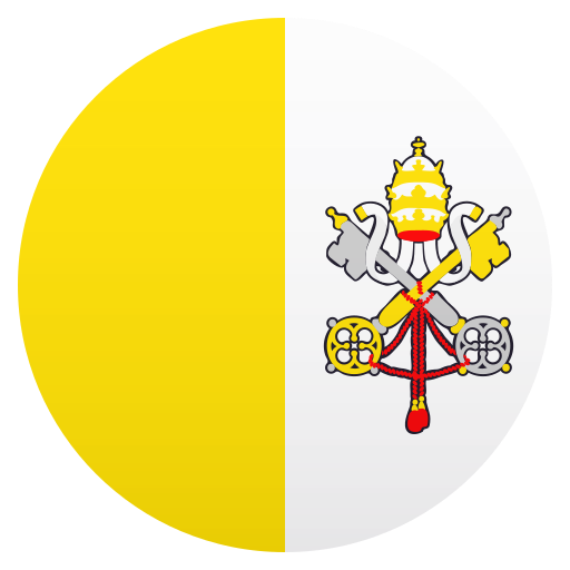 Flag: Vatican City as drawn by JoyPixels in 6.5
