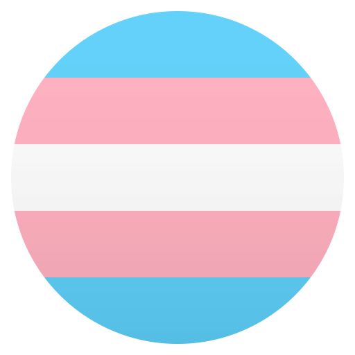Transgender Flag as drawn by JoyPixels in 6.5