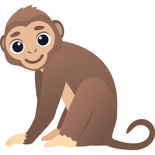 Monkey as drawn by JoyPixels in 6.5