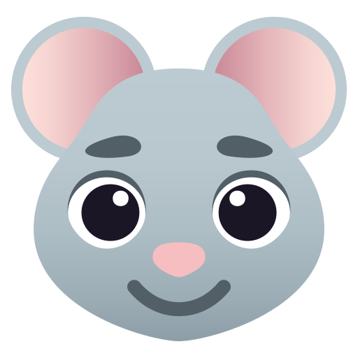 Mouse Face as drawn by JoyPixels in 6.5