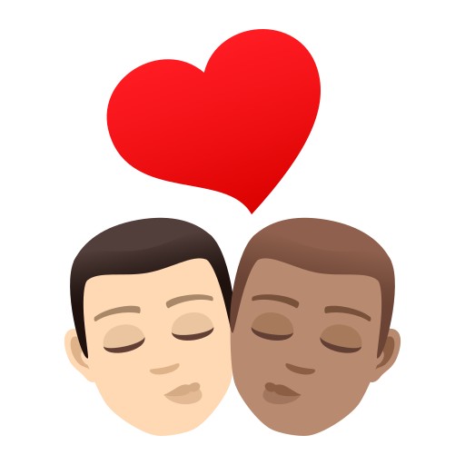 Kiss: Man, Man, Light Skin Tone, Medium Skin Tone, the design in this release