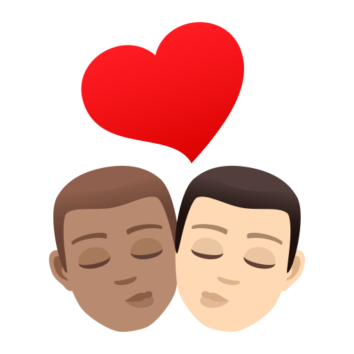 Kiss: Man, Man, Medium Skin Tone, Light Skin Tone, the design in this release