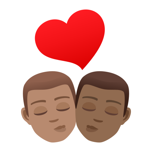 Kiss: Man, Man, Medium Skin Tone, Medium-Dark Skin Tone, the design in this release
