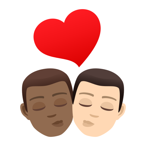 Kiss: Man, Man, Medium-Dark Skin Tone, Light Skin Tone, the design in this release