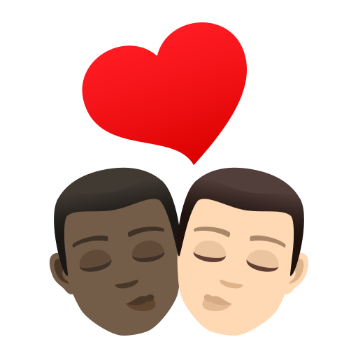 Kiss: Man, Man, Dark Skin Tone, Light Skin Tone, the design in this release