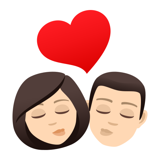 Kiss: Woman, Man, Light Skin Tone, the design in this release
