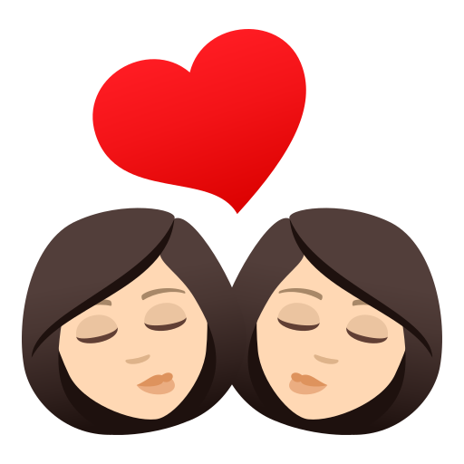 Kiss: Woman, Woman, Light Skin Tone, the design in this release