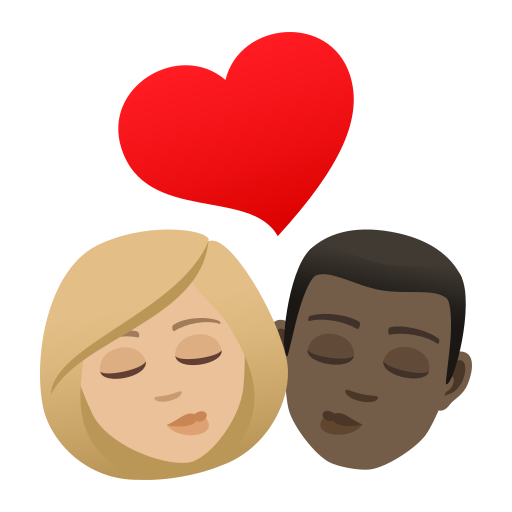Kiss: Woman, Man, Medium-Light Skin Tone, Dark Skin Tone, the design in this release